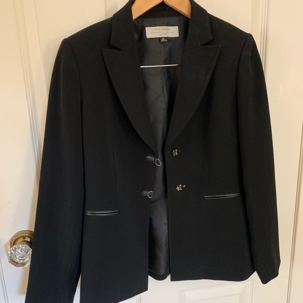 Black Tahari Blazer and Pant Set